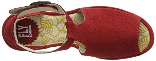 Fly London Women's T-Bar Sandals, Lipstick Red, 39 #TOP4