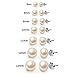 EVER FAITH Women's 925 Sterling Silver AAA Freshwater Cultured Pearl Button Stud Earrings - 10MM