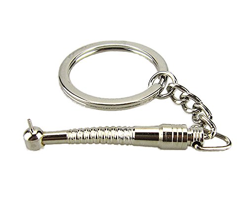 Earlywish 3 Piezas de Acero Inoxidable Dental Handpiece Keychain Dentist Regalo Llavero