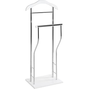 HAKU Furniture Men's Valet Metal Chrome-White 30x45x110 cm