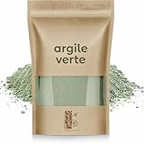 Essenciales – Argile Verte Ultra Ventilée Montmorillonite en Poudre, Masque Visage Purifiant, Peaux Grasses et Imperfections, Soin Cheveux Détox, Nettoyage Pores