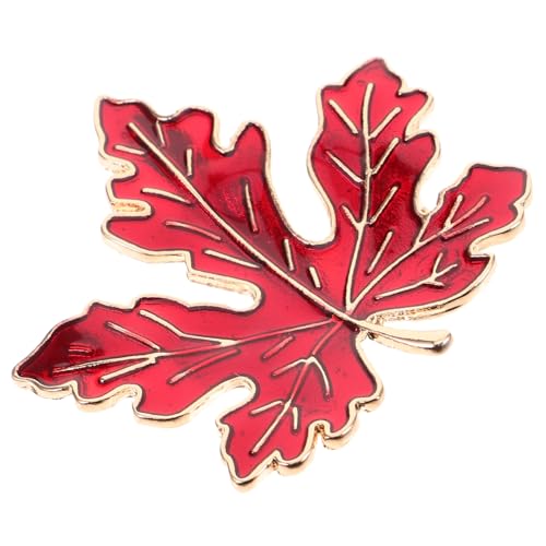 Broche feuille d'érable élégante en métal ciselé pour sublimer une veste de costume femme