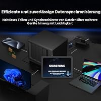 Gigastone NAS SSD 1TB SSD Festplatte TLC Hohe Dauerhaltbarkeit SSD für 24/7 Dauerbetrieb NAS-Systeme RAID 2,5 Zoll SATA III Internes Festkörper-Laufwerk SSD Caching – Ansicht 4