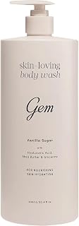 Gem Skin Loving Body Wash Vanilla Sugar 3 x 900ml Moisturising Body Cleanser Gentle Daily Body Wash Hydrating Formula for Soft Smooth Skin Family Value Pack