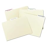 Permanent File Folder Labels, 11/16 x 3 7/16, White/Dark Blue Bar, 252/Pack – view 4