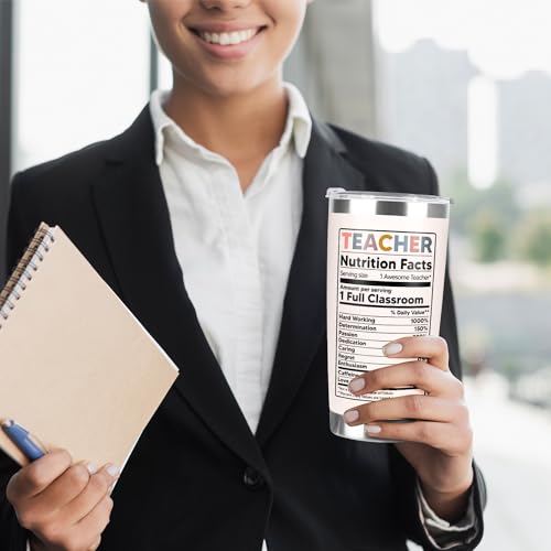 94Bright Teacher Appreciation Gifts, Mothers Day Gifts, 20 Oz Rose Quartz Tumbler Mug Cup, Teacher Appreciation Week, It Takes a Big Heart to Shape Little Minds, Teacher Birthday Gifts Ideas for Women - Image 6