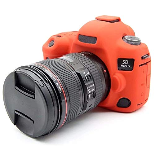 Image of Canon 5D Mark IV Camera Case, Professional Silicone Rubber Camera Case Cover Detachable Protective for Canon 5D Mark IV - RED