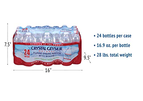 Crystal Geyser Pallet Of 84 Cases, Of Alpine 100% Natural Spring Water, 24 16.9oz bottles per Case, Bottled at The Source