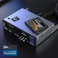 CSL - 3,5 Zoll All in One USB 3.2 Gen1 Super Speed - interner Cardreader USB 2.0 Kartenleser - 2 x USB 3.2 Gen1 Schnittstellen - Multifunktionspanel - SD SDHC Mini SDHC Micro SDHC USB XD CF MD – Ansicht 6