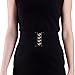 HDE Women’s Fashion Elastic Cinch Belt 3" Wide Stretch Waist Band Clasp Buckle (Black, XS-M)