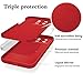 Jancyu Compatible with Xiaomi 13 Pro Case, Silicone Case for Xiaomi 13 Pro, 360°Full Protective, Shockproof and Fingerprint Resistant (red)