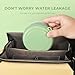 2-in-1 Retainer Cleaner Case with Mirror & Strainer, Portable Aligner Bath Soaking Cup for Travel, Cute Orthodontic Storage Box for Mouth Guard, Night Guard & False Teeth, Green