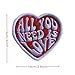All You Need is Love Patch - Funny Embroidered Heart Emblem Applique Meme Morale Patch with Hook and Loop Fastener for Tactical Backpacks Jeans Hats Jackets Clothing Bags Military Gear Repair
