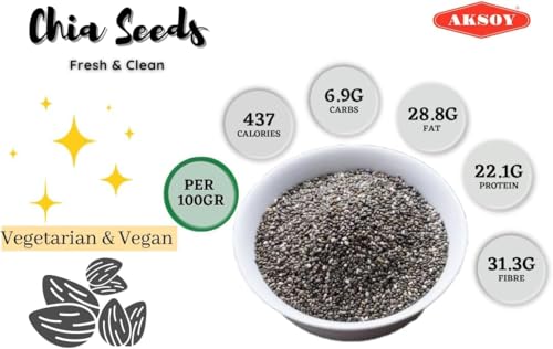 Aksoy Premium Raw Black Chia Seeds, 2.5KG | Non-Gmo | Vegan, Keto & Paleo | Nutrient-Dense Seeds With 3G Protein & 5G Fiber For Salads, Yogurt & Smoothies (Packaging May Vary) - 11