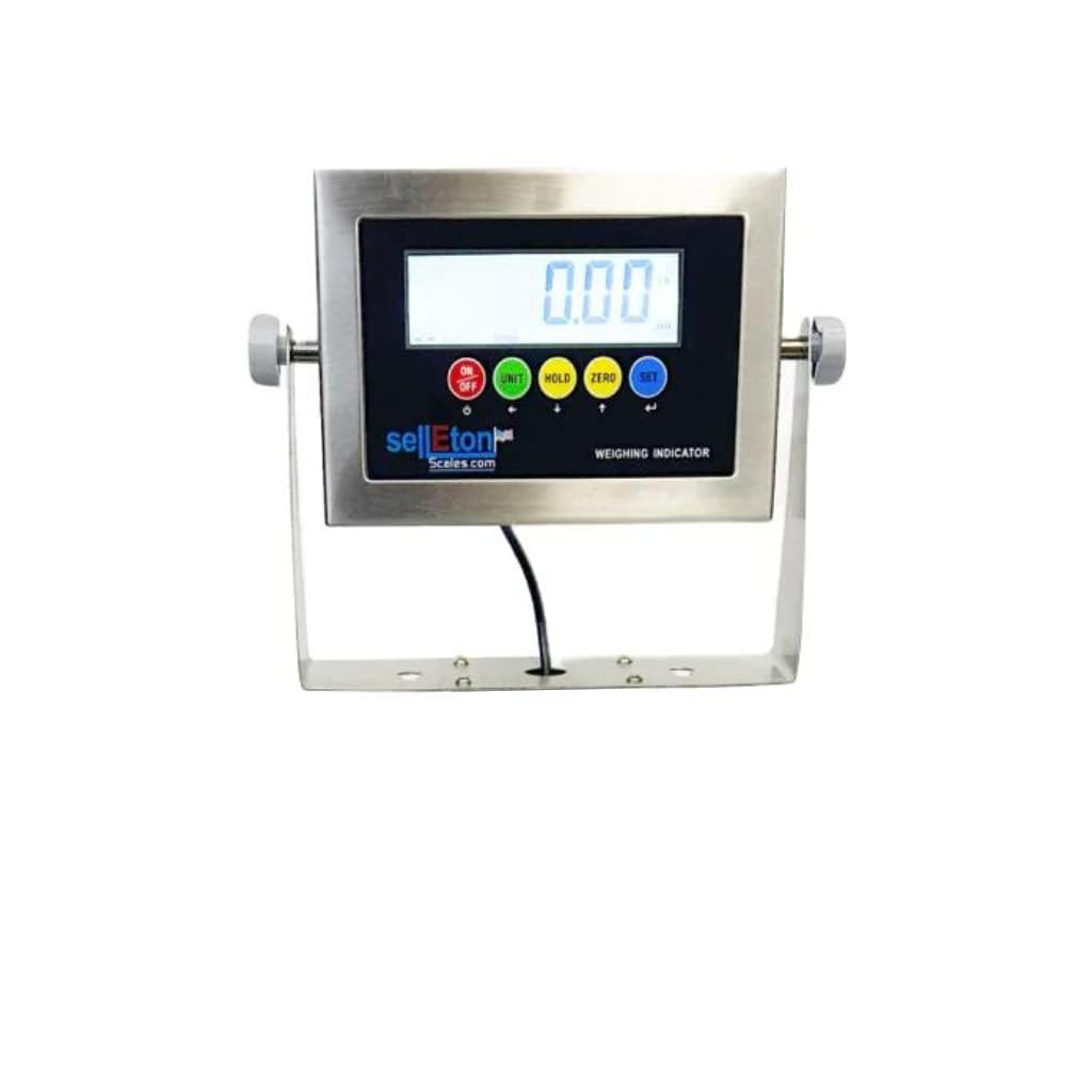 SellEton SL-916-16x12 Industrial Bench Scale 16” x 12” Stainless Steel Platform & Indicator 400 lb Capacity x 0.02 lb Accuracy