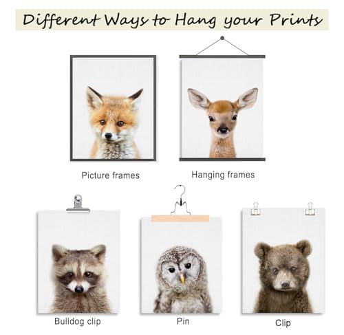 Ephany Baby Animal Posters And Prints Art - Rabbite Deer Fox Canvas Painting Nursery Pig Wall Art, Piglet Print Wall Art Nordic Picture Kids Room Decoration Ymx014 thumb #3