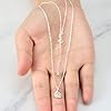 Philip Jones Sterling Silver Teardrop Twist Necklace Created with Zircondia® Crystals #2
