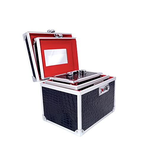 Maleta Para Maquiagem 3 em 1 Porta Joias Bijuterias e Acessórios (PRETA)