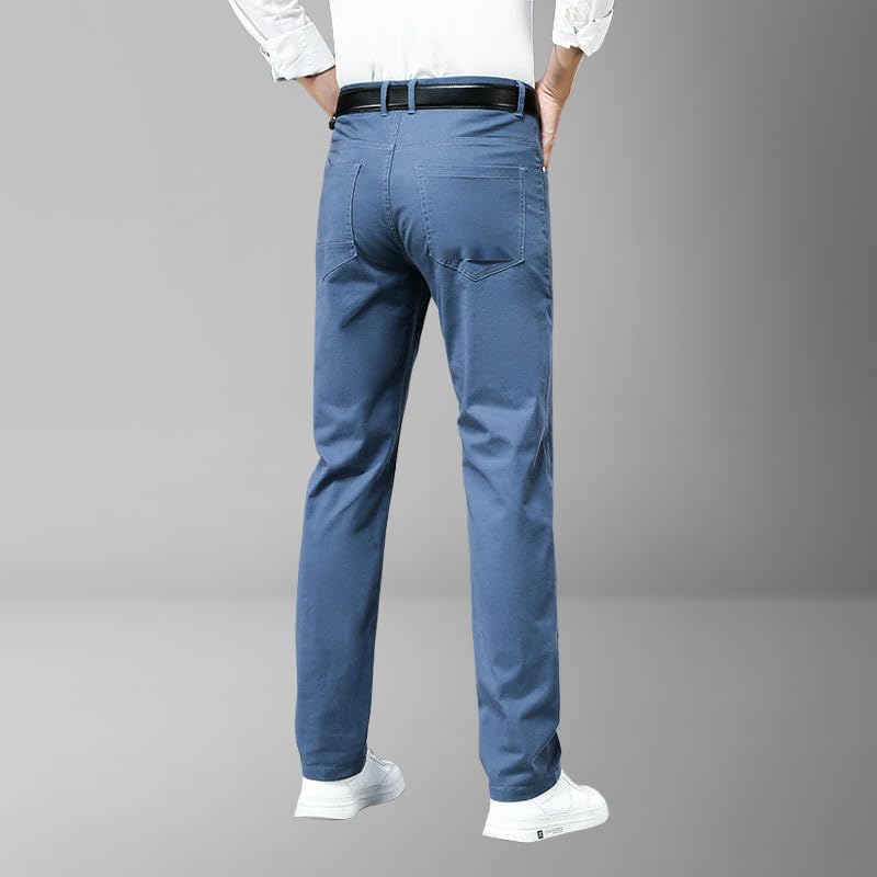 Pantalon décontracté homme ample mi-saison couleur unie tendance