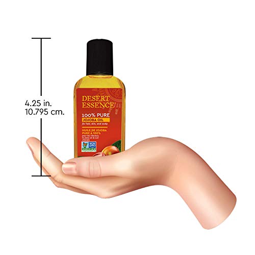 Desert Essence 100% Pure Jojoba Oil - 2 Oz - Moisturizes Body Skin & Cleanses Clogged Pores -Nourishes Hair And Scalp - Hair Care & Skincare Essential Oil - Suitable For Sensitive Skin #TOP4