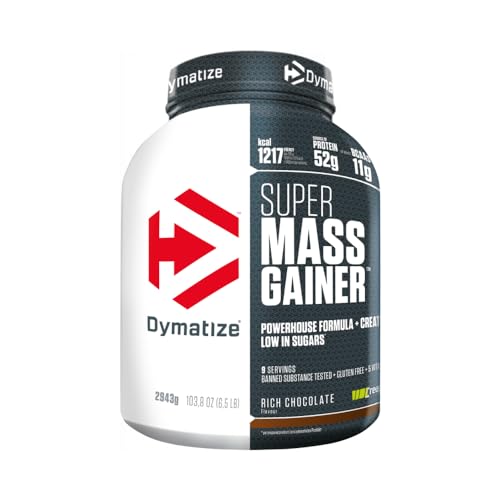 Dymatize Super Mass Gainer Rich Chocolate 2,9kg - Polvo Para Ganar Peso + Carbohidratos, BCAA y Caseína