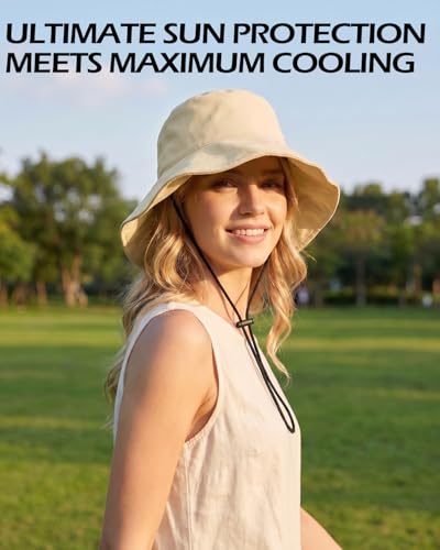 Image of Zylioo XXL Cooling Sun Hat for Big Heads, Wide Brim Summer Hat | Roomy Outdoor Fit-Extra crown space and a flexible rim give fuller head shapes easy coverage during long warm days.