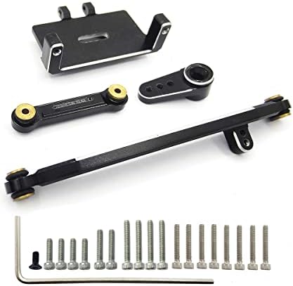 VICRAZZE RC Servo Mount Bracket Mini Servo Arm and Steering Links for ES08MA II Servo Upgrade Parts for Axial SCX24 RC Car Crawler