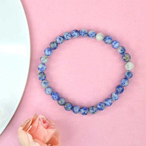 Image of Reiki Crystal Products Certified Natural Crystal Stone Bracelet 6 mm Round Beads for Men and Women | Premium Gemstone Jewellery Collection | Reiki Charged | Multiple Stone Variants Available