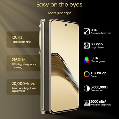 Image of realme 13 Pro 5G Smartphone 12+512GB Gold,6.7inch Screen,120HZ Curved Vision Display,5200mAh Battery,82MP Camera,Qualcomm Snapdragon 7s Gen2,ip65