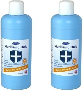 2 x Dr Johnson's Highly Concentrated Sterilising Fluid 1 Litre
