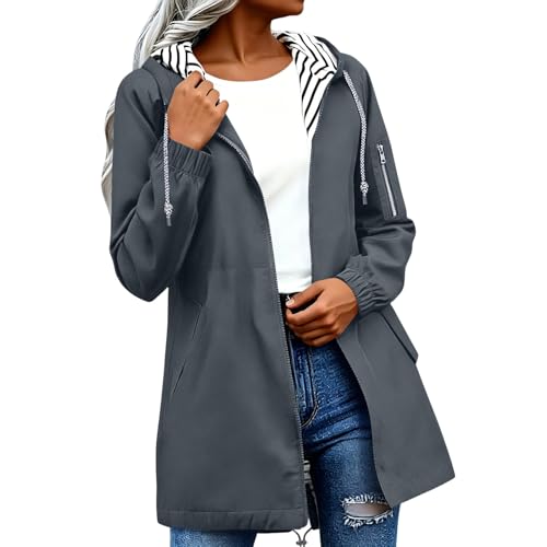 Chaqueta impermeable mujer ligera para evitar la lluvia y el viento al caminar