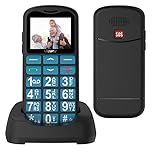 uleway 2G Big Button Mobile Phone for Elderly, Unlocked Dual Sim Free Senior Mobile Phones, Easy to Use Pay as You Go 1.77" LCD Display, SOS Button, Talking Numbers, Torch, 800 mAh Battery - Blue