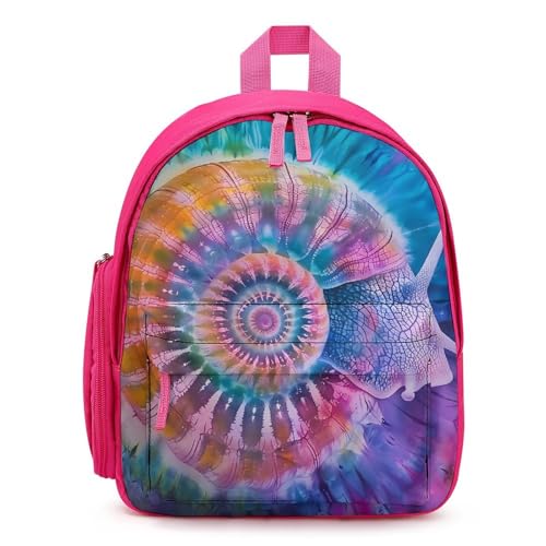 Tie Dye Snail Shell Cute Backpack Small Daily Casual Daypack Travel Bag with Adjustable Strap Graphic Print