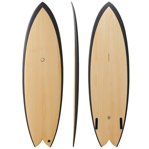 nanazero WOOD SKIN T[t{[h HB02 Twin Fish 6'2" Dark Gray tBbV (vŌyʂȃEbhXL\ T[tB surfboard ii[ V[g{[h)