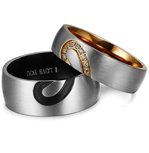 BESTEEL Anello in Acciaio Inossidabile per Uomo