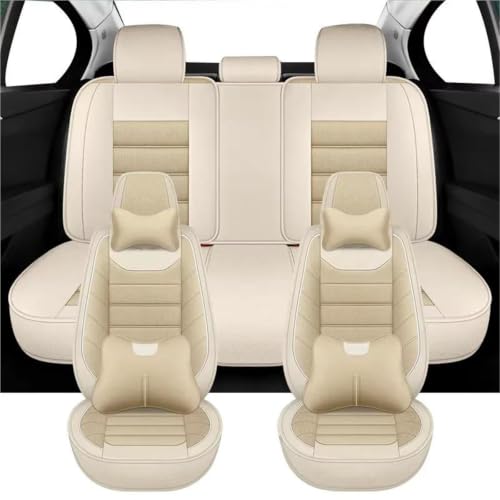 Housses de siège auto universelles grand confort finition luxe beige