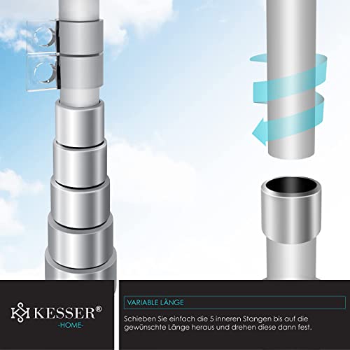 Fahnenmast aus Aluminium mit Teleskopfunktion 6,30 m