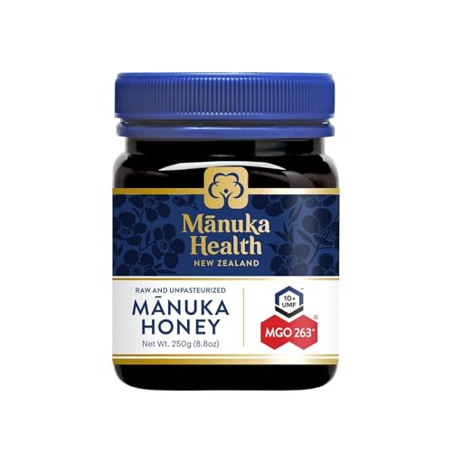 Manuka Health UMF 10+/MGO 263+ Manuka Honey (250g/8.8oz), Superfood, Authentic Raw Honey from New Zealand