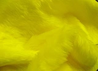 Plain Fun Faux Fur Fabric Material Yellow, 1Mtr - 150cmx100cm