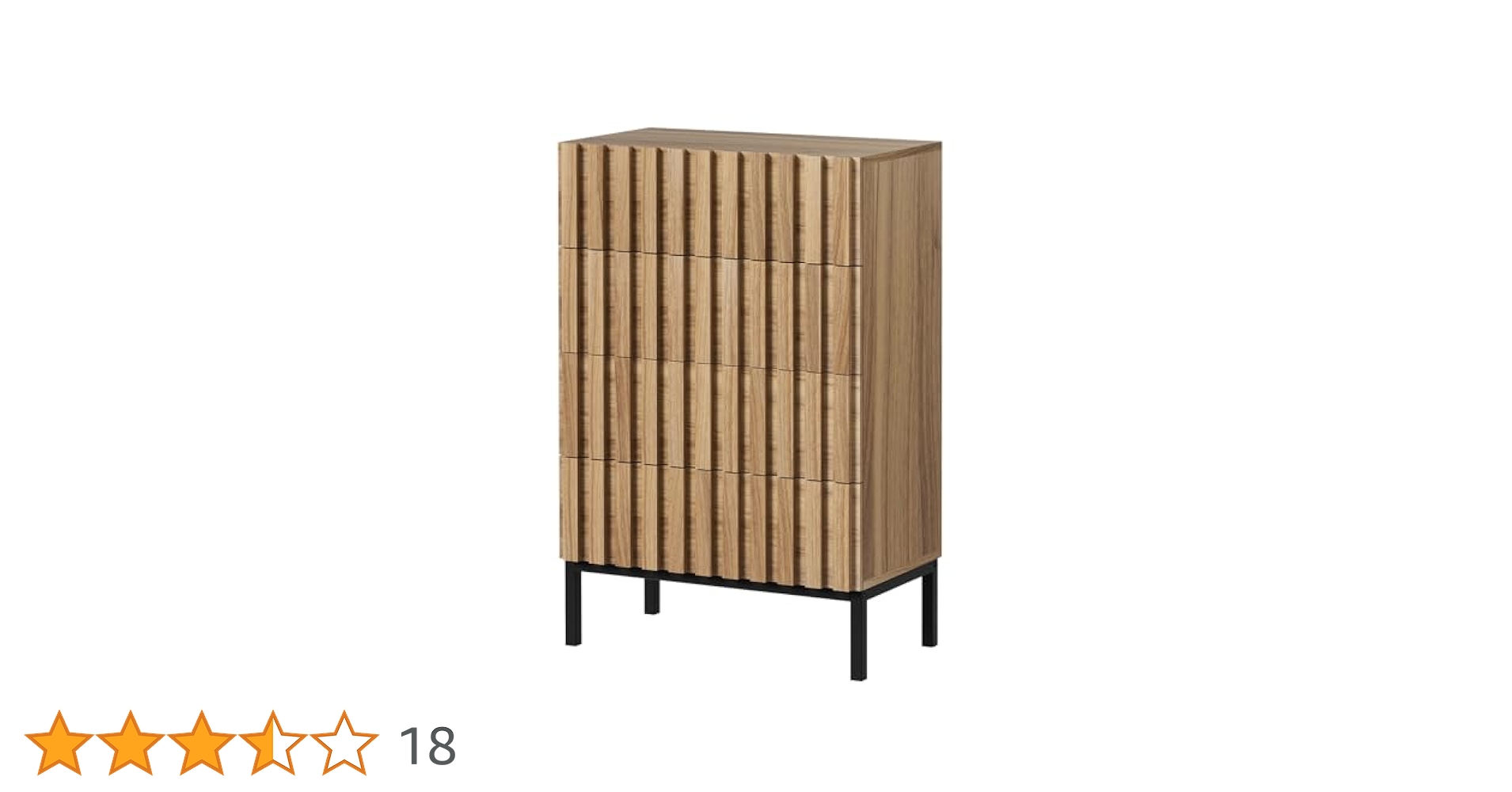 Amazon｜Anbuy チェスト木製 4段 北欧 棚付き 収納チェスト