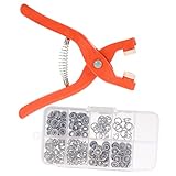 Uonlytech 1set Open-Ring Snaps No-sew Button Fasteners Tool Kit with Prong Studs Press Pliers Snap Buttons for Clothing Ergonomic Design