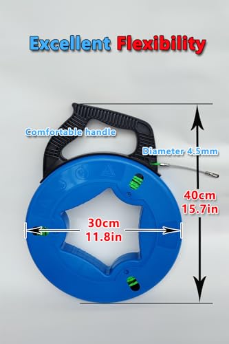 YANBORUI 82FT Professional Flexible Wire Rodding Guide Kit for Electrical Wiring Installation with Storage Case【25M*4.5mm】