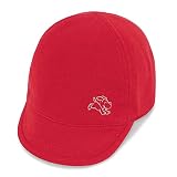 Keepersheep Baby Reversible Baseball Cap Infant Sun Hat, Cotton Knit Soft Brim for Infant Toddler, Summer Outdoor Unisex (US, Age, 0 Months, 3 Months, Red-New Size)