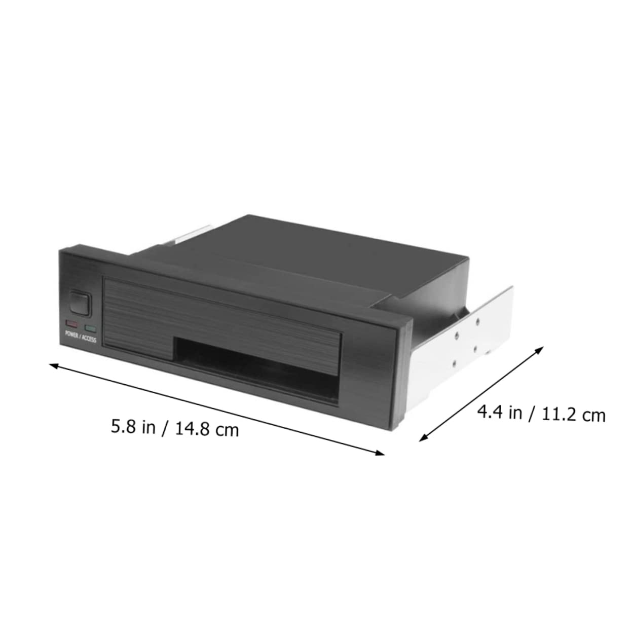 Kit de Montaje de Disco Duro Interno de 5, 25 Pulgadas Negro | Soporte para Unidades de 2, 5 y 3, 5 Pulgadas, Acero Inoxidable y Plástico, Instalación sin Tornillos