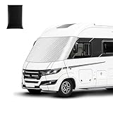 Auto Windschutzscheiben Abdeckung Ersatz für Integrierte Wohnmobile, A-Class RV Frontscheiben Sonnenschutz, 100% Verdunkelnd, Blockiert UV Strahlen, Wetterfeste Frontscheibe Wrap Cover