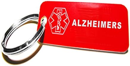 My Identity Doctor – Pre-Engraved Alzheimer’s Plastic Medical Alert ID Keychain, Small 2.25 x .79 Inch