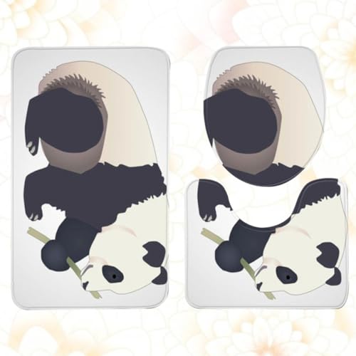 Alfombrillas de baño lavables para evitar resbalones con tapete absorbente de diseño panda 6