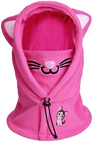 HZTG Kids Winter Warm Windproof Balaclava Hat Boys Girls Ski Riding Face Mask Fleece Neck Warmer