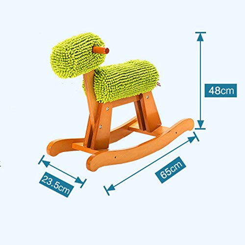 YWSZJ Massivholz Kinder Schaukelpferd Trojaner Kinder Schaukelpferd Spielzeug Schaukelstuhl Geschenk – Bild 3