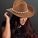 WISHNYMPH Denims Hat,Unisex Western Hat Wide Border Polyester Outdoor Fashion Accessory for Men and Women